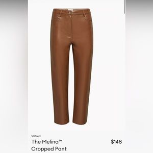 Aritzia Wilfred Melina Cropped Pants size 4